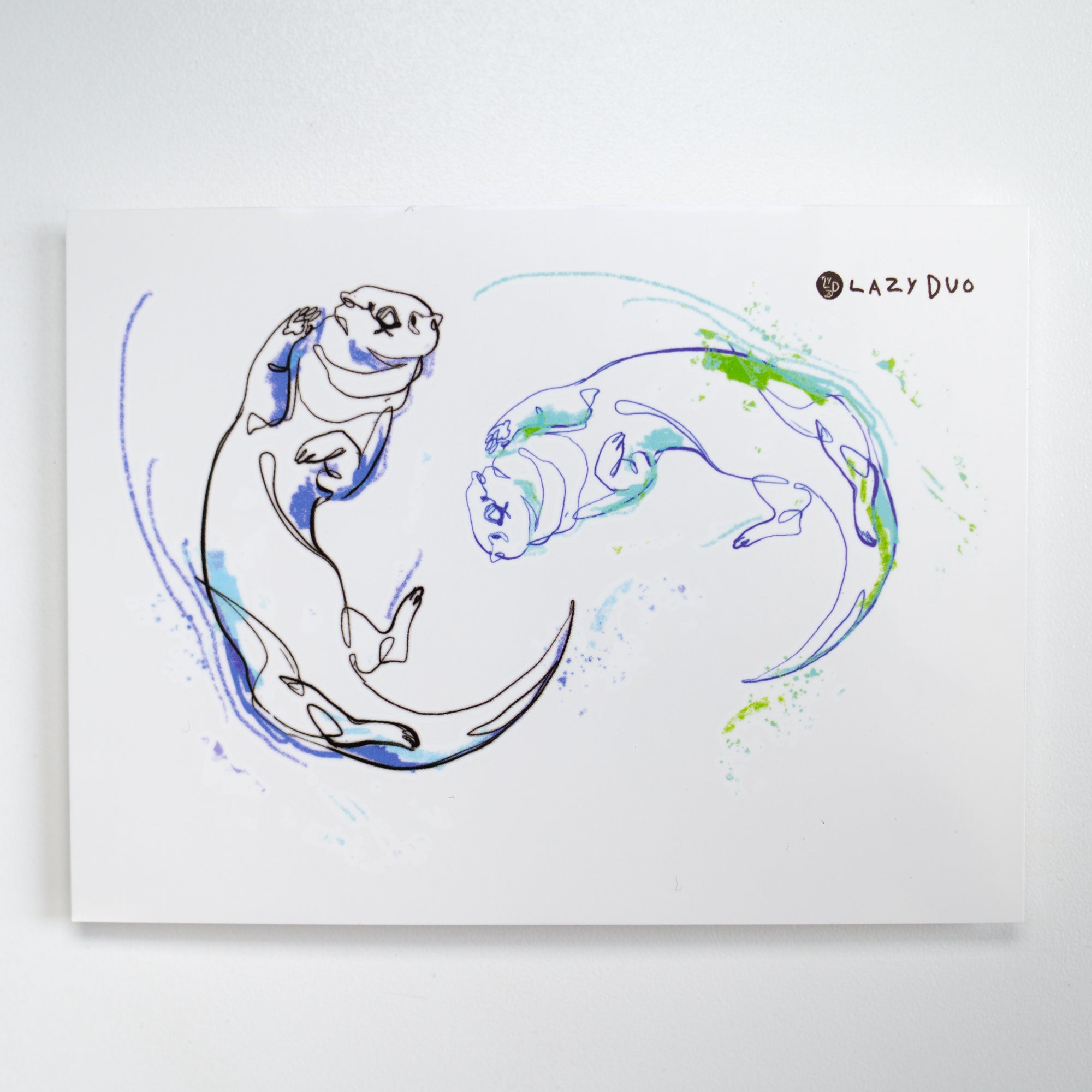 Sea Otter Single Line Temporary Tattoo by LAZY DUO Tattoo & Design Studio – LAZY DUO TATTOO